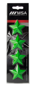 MSA STAR LOGO - GREEN (4PK) - MSA WHEELS | MSA Offroad Wheels
