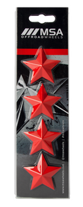 MSA STAR LOGO - RED (4PK) - MSA WHEELS | MSA Offroad Wheels
