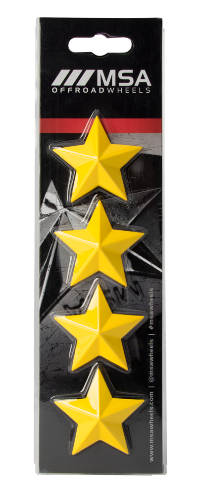 MSA STAR LOGO - YELLOW (4PK) - MSA WHEEL | MSA Offroad Wheels