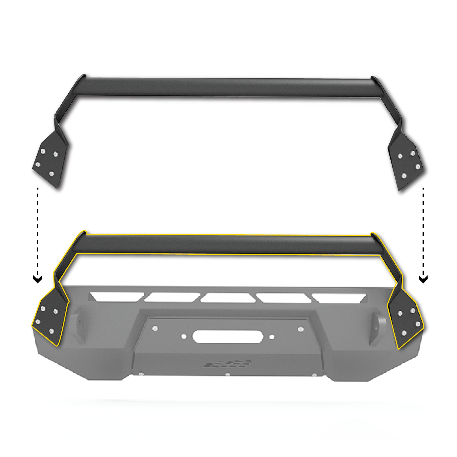 Toyota Tacoma Covert Bolt-on Bull Bar | 2016-2023