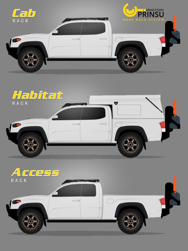 Toyota Tacoma Prinsu Double Cab Cab Rack | 1995-2004
