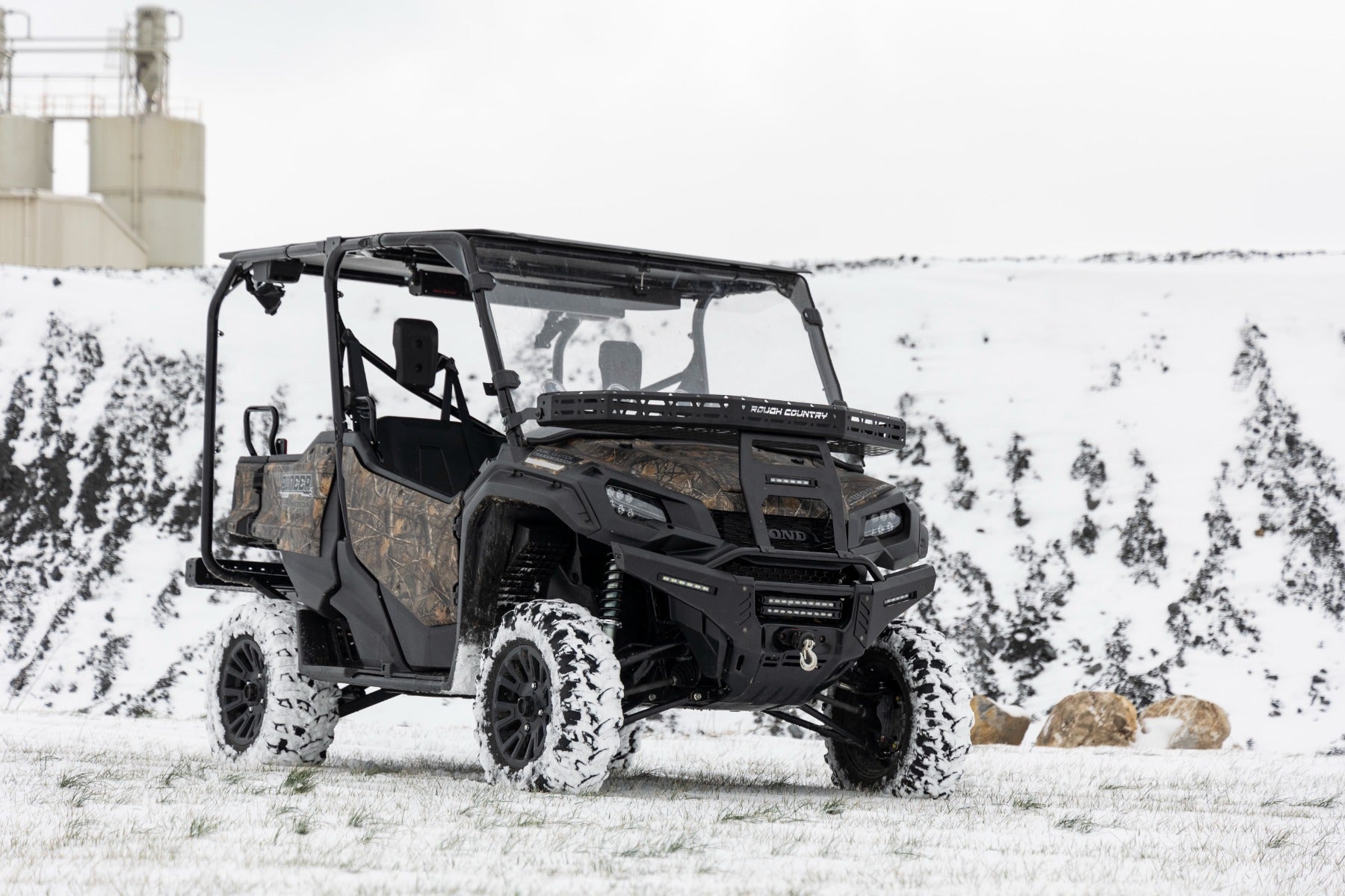 Front Cargo Rack |Black Series LED | 6" Light | Slim Line | Honda Pioneer 1000