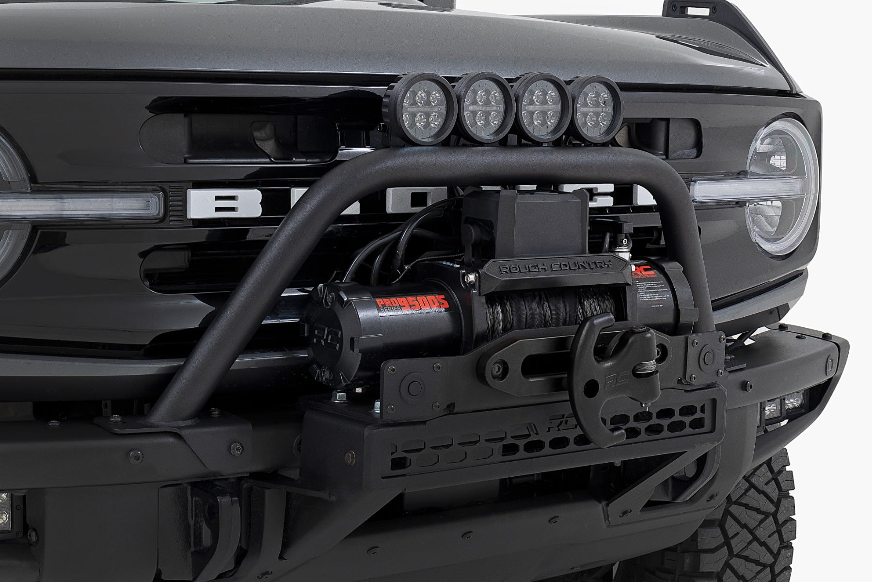 Safari Bar | 3.5" Round LED (Pair) | Black | Amber DRL | OE Modular Steel | Ford Bronco (21-26)