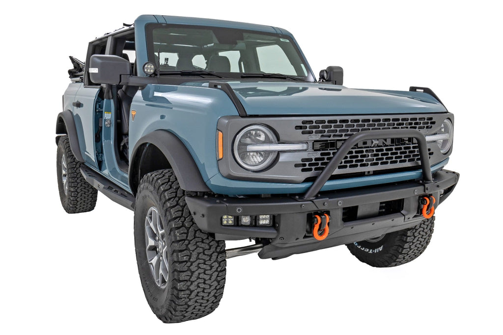 Safari Bar | 3.5" Round LED (Quad) | Black | Amber DRL | OE Modular Steel | Ford Bronco (21-26)