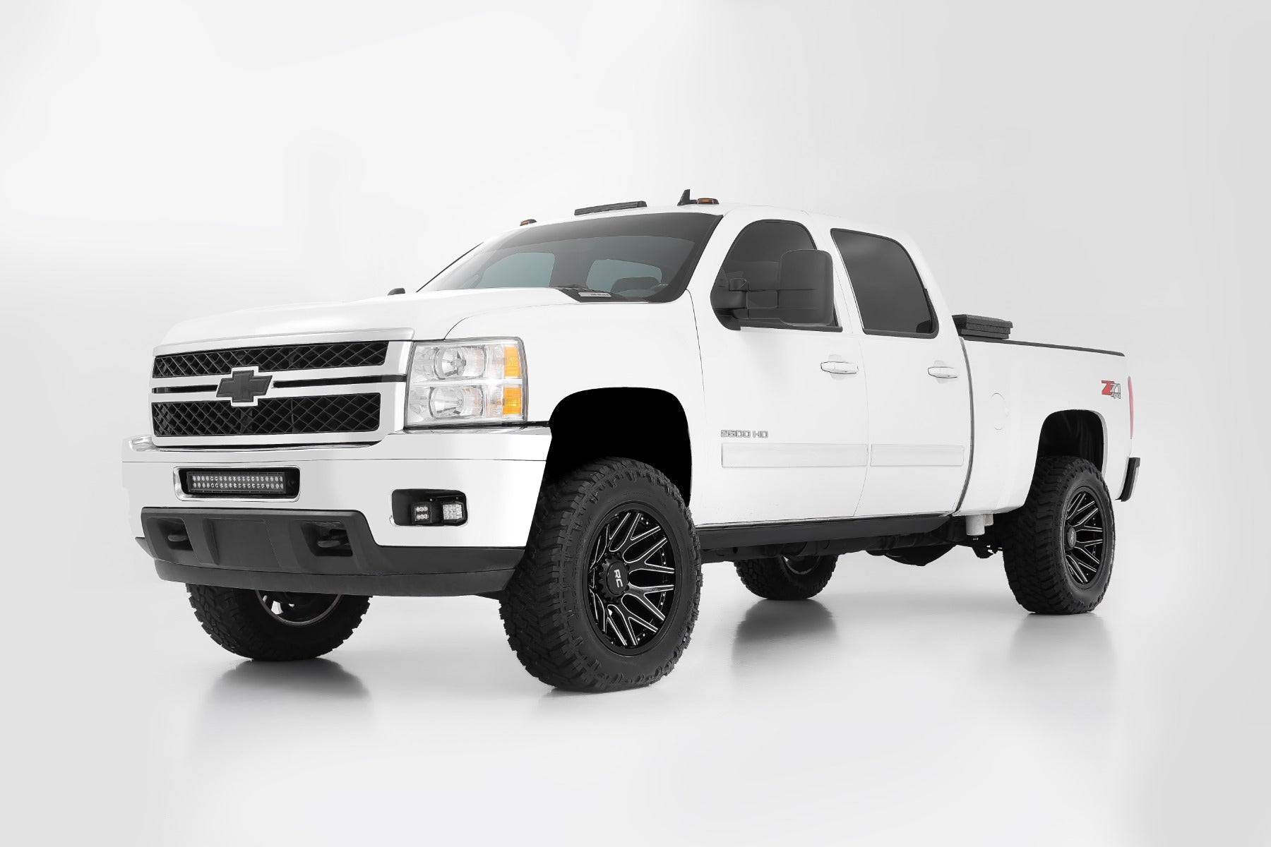 Rough Country 95 Series Wheel | One-Piece | Gloss Black Machined | 20x10 | 8x180 | -19mm