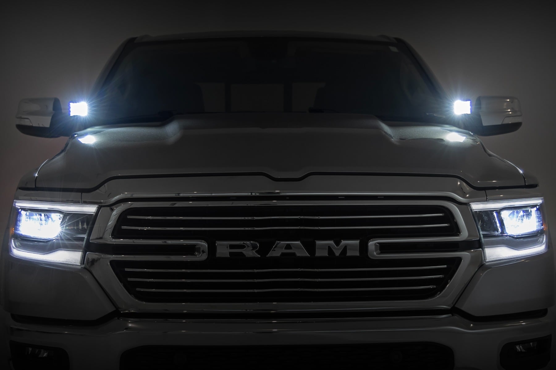 LED Light Kit | Ditch Mount | 2" Black Pair | Amber DRL | Ram 1500 (19-26)