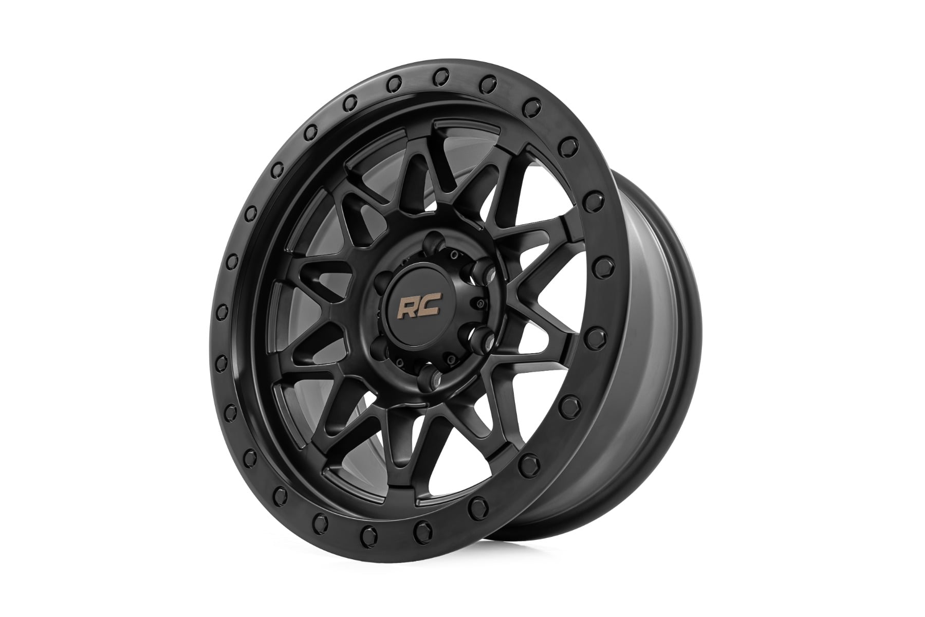 Rough Country 78 Series Wheel | Simulated Beadlock | Black | 18x9 | 6x135 | -12mm