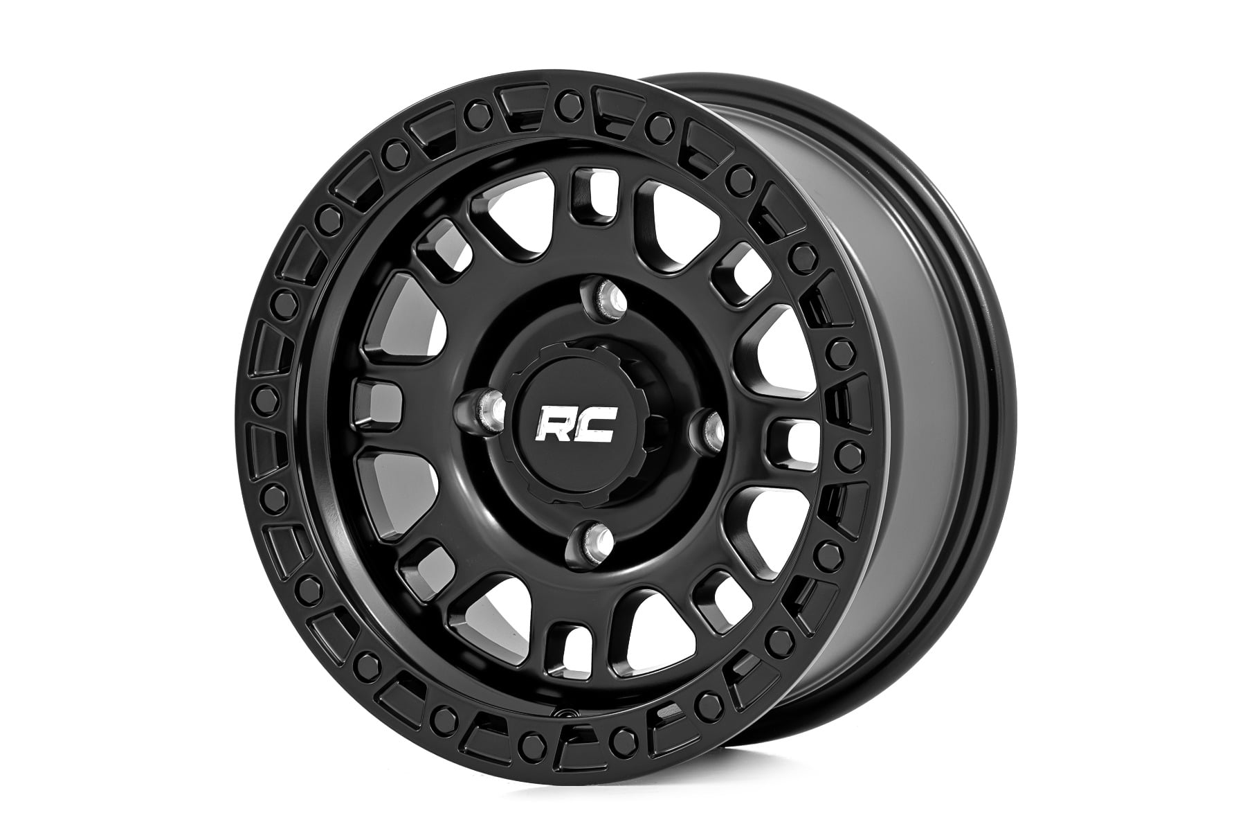 Rough Country 82 Series Wheel | UTV | Semi Gloss Black | 15x7 | 4x110 | +10mm