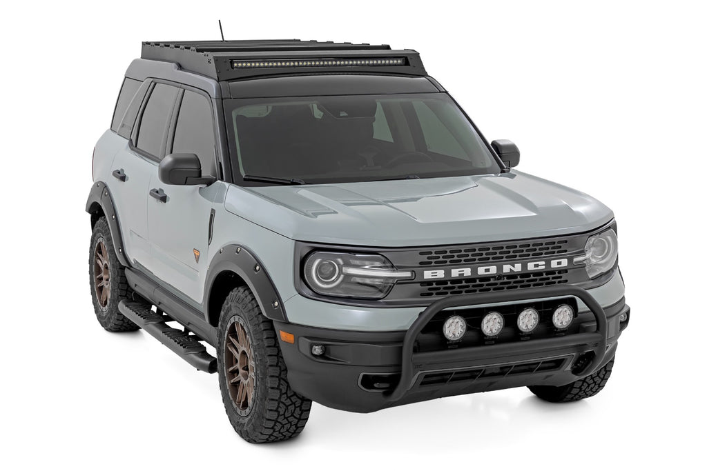 Nudge Bar | w/ Tow Hooks | 20 Inch Black Single Row LED | Ford Bronco Sport (21-24)