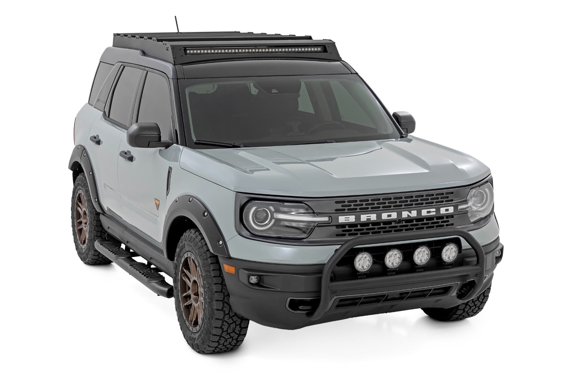 Nudge Bar | w/ Tow Hooks | 20 Inch Black Single Row LED | Ford Bronco Sport (21-24)