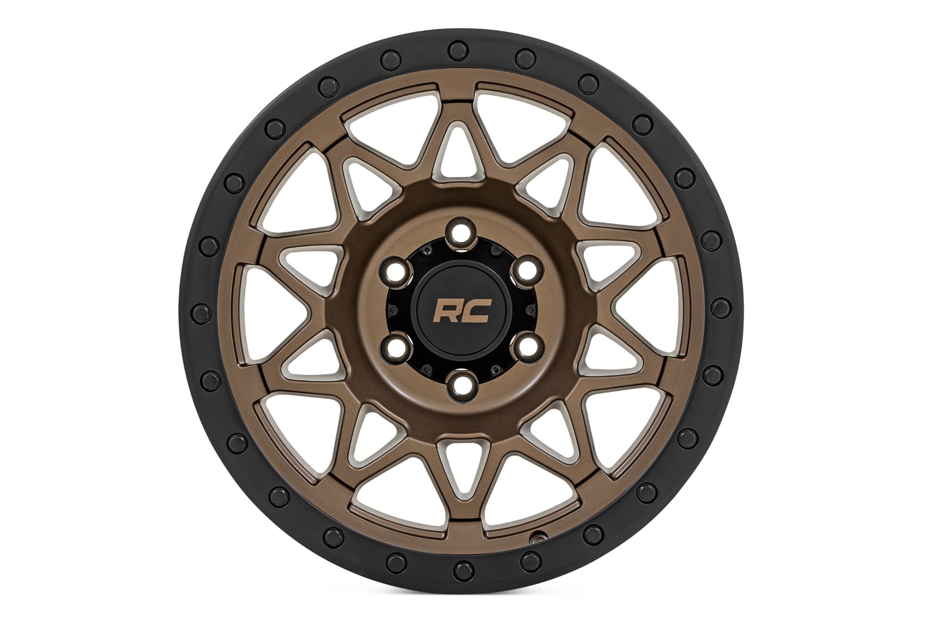 Rough Country 78 Series Wheel | Simulated Beadlock | Bronze/Black | 18x9 | 6x5.5 | -12mm