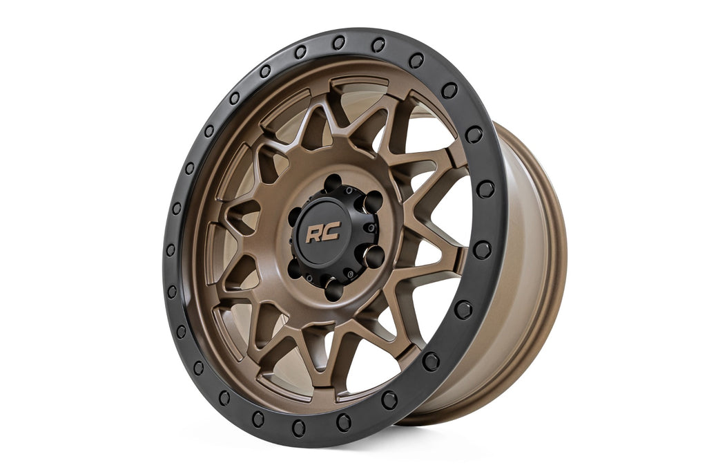 Rough Country 78 Series Wheel | Simulated Beadlock | Bronze/Black | 17x8.5 | 5x5 | +0mm