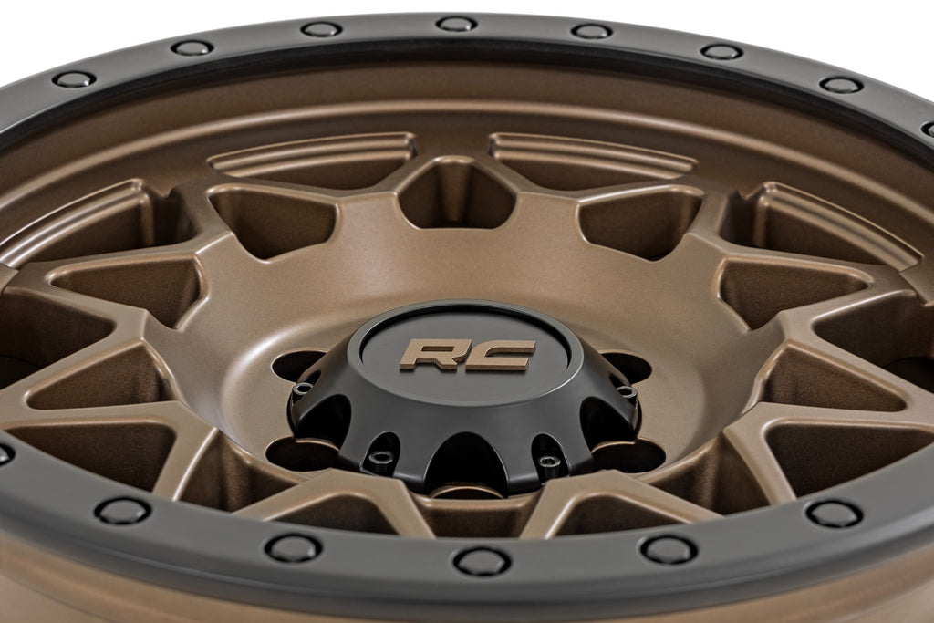 Rough Country 78 Series Wheel | Simulated Beadlock | Bronze/Black | 18x9 | 6x5.5 | -12mm