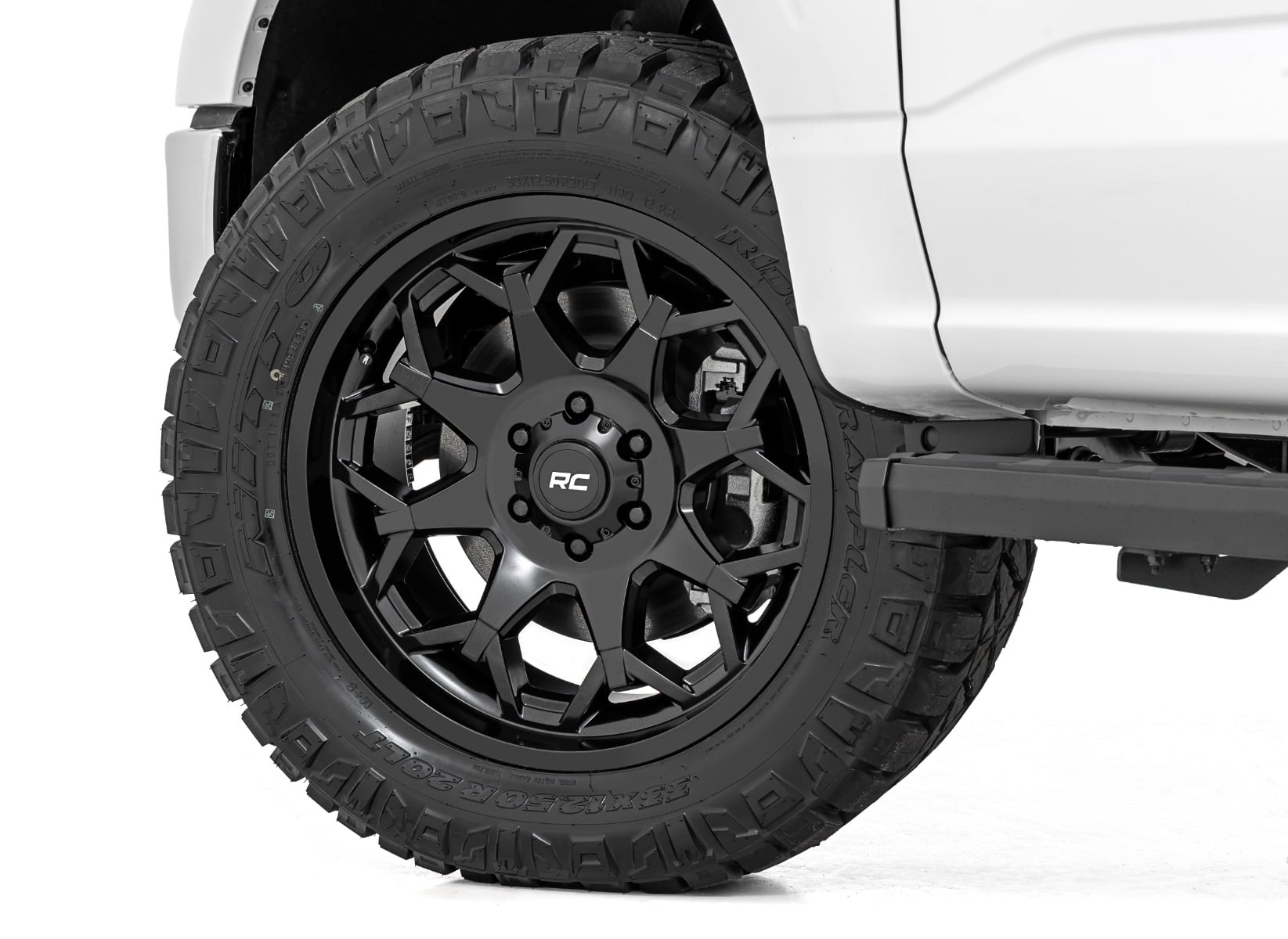 Rough Country 80 Series Wheel | One-Piece | Semi Gloss Black | 20x9 | 8x165 | 0mm