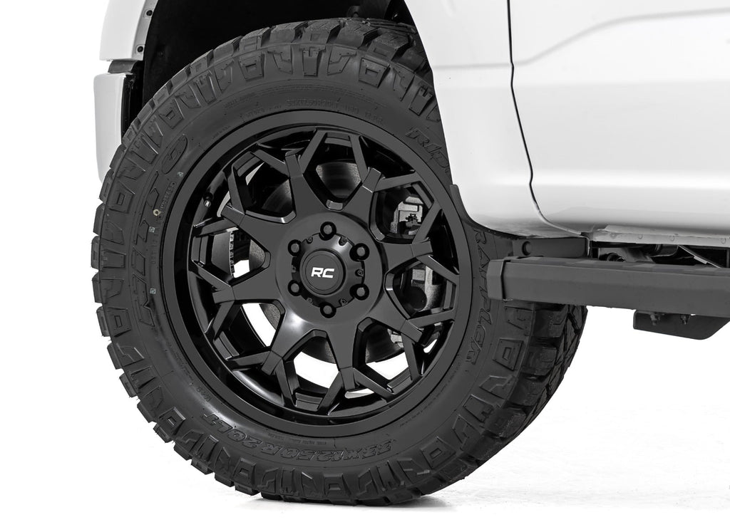 Rough Country 80 Series Wheel | One-Piece | Semi Gloss Black | 20x10 | 5x5 | -19mm
