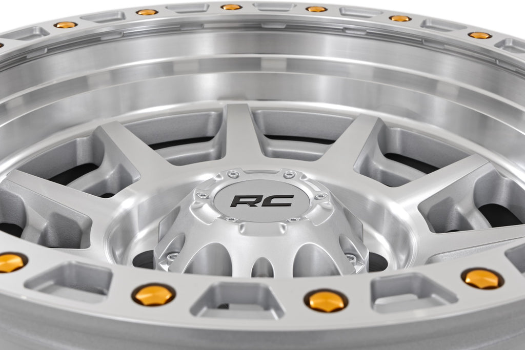 Rough Country 85 Series Wheel | Simulated Beadlock | Full Machine | 17x9 | 5x4.5 | -12mm