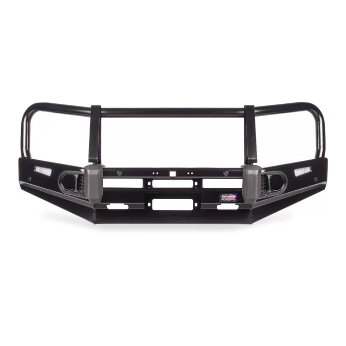 CLASSIC BLACK BULL BAR FOR HILUX REVO 2020-2025 –  (WITH HALOGEN FOG LIGHTS INCLUDED)  – BU59-5560