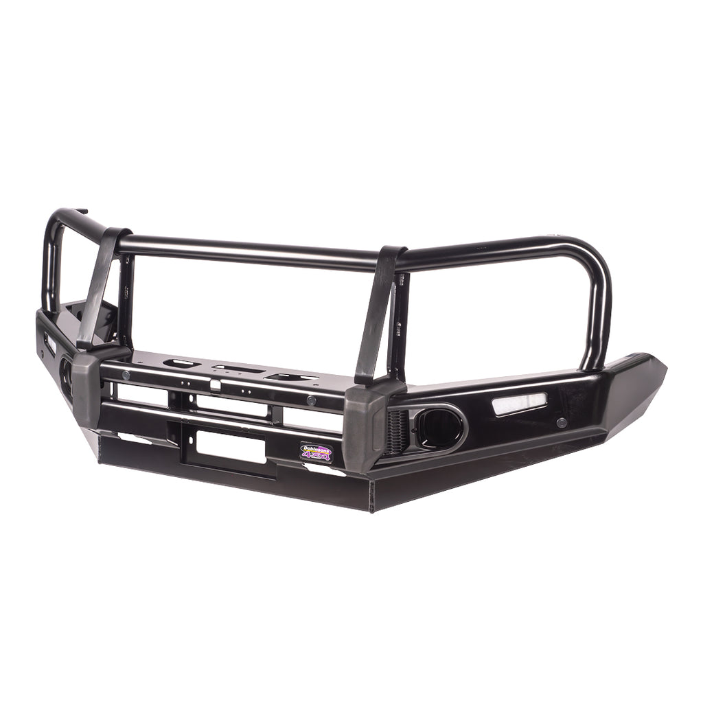 DOBINSONS BULL BAR BLACK DELUXE FOR NISSAN D23 2021-2025 (WITH HALOGEN FOG LIGHTS INCLUDED)  – BU45-5561
