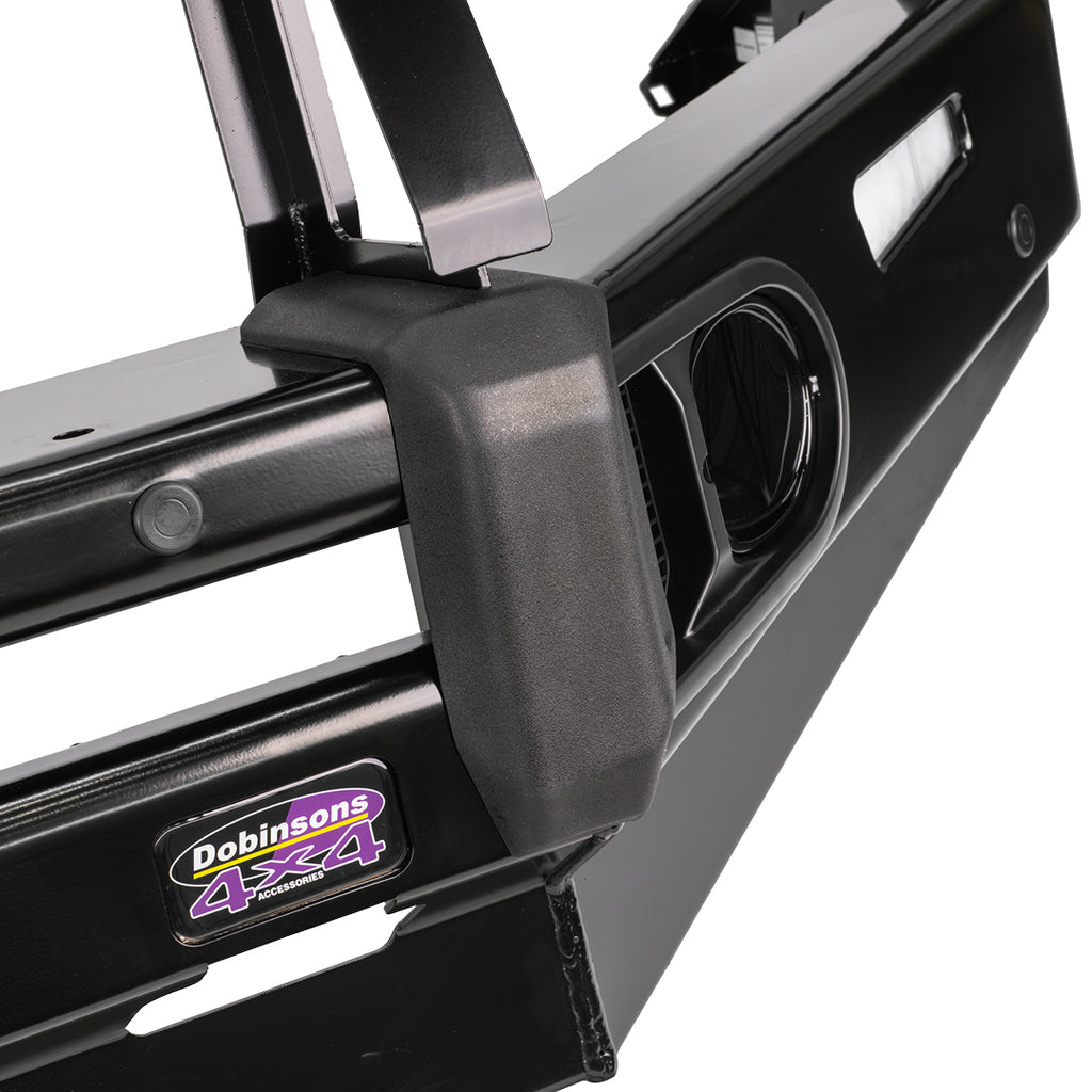 DOBINSONS BULL BAR BLACK DELUXE FOR NISSAN D23 2021-2025 (WITH HALOGEN FOG LIGHTS INCLUDED)  – BU45-5561
