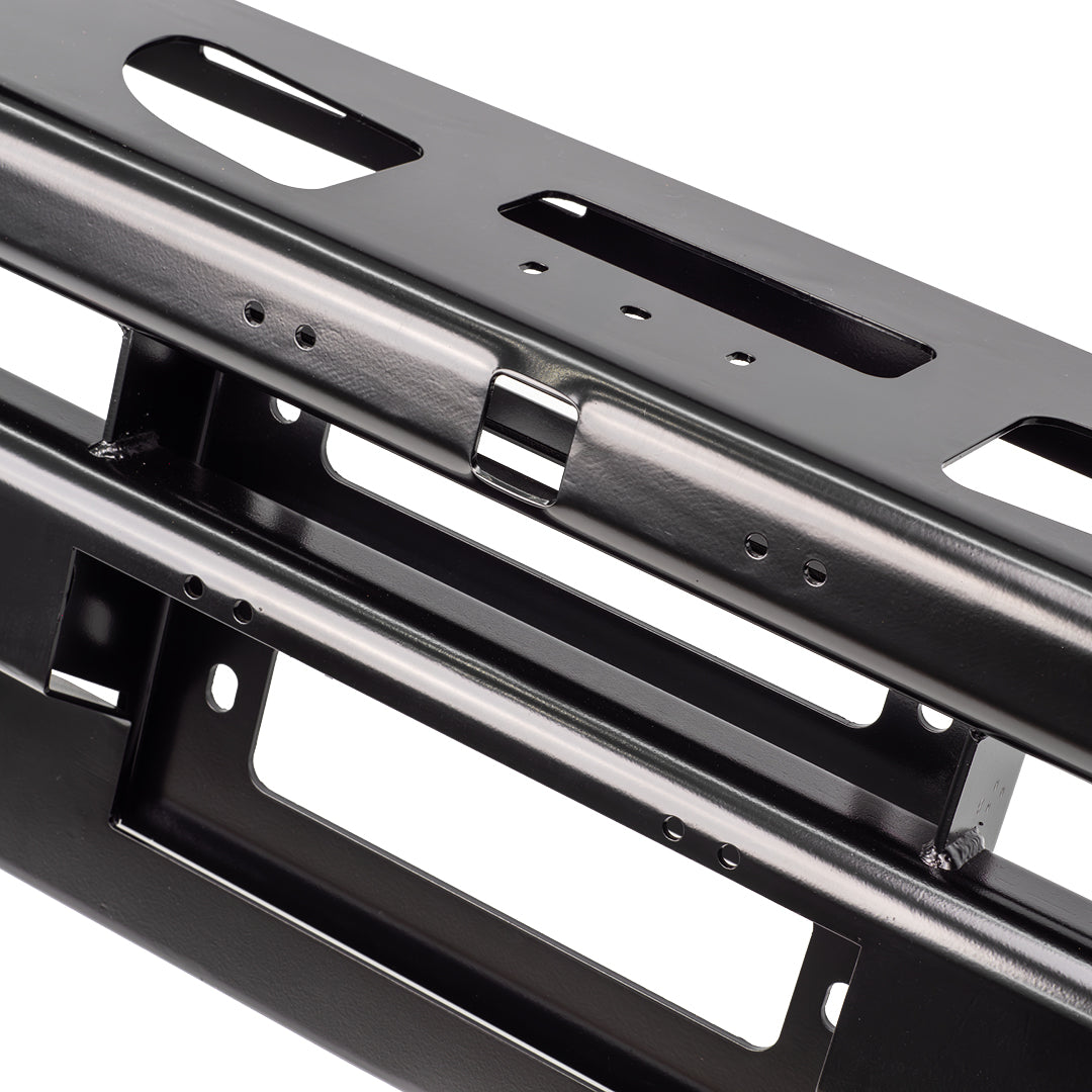DOBINSONS BLACK DELUXE BULL BAR FOR TOYOTA LAND CRUISER 200 SERIES 2016+ – (WITH HALOGEN FOG LIGHTS INCLUDED)  – BU59-5545