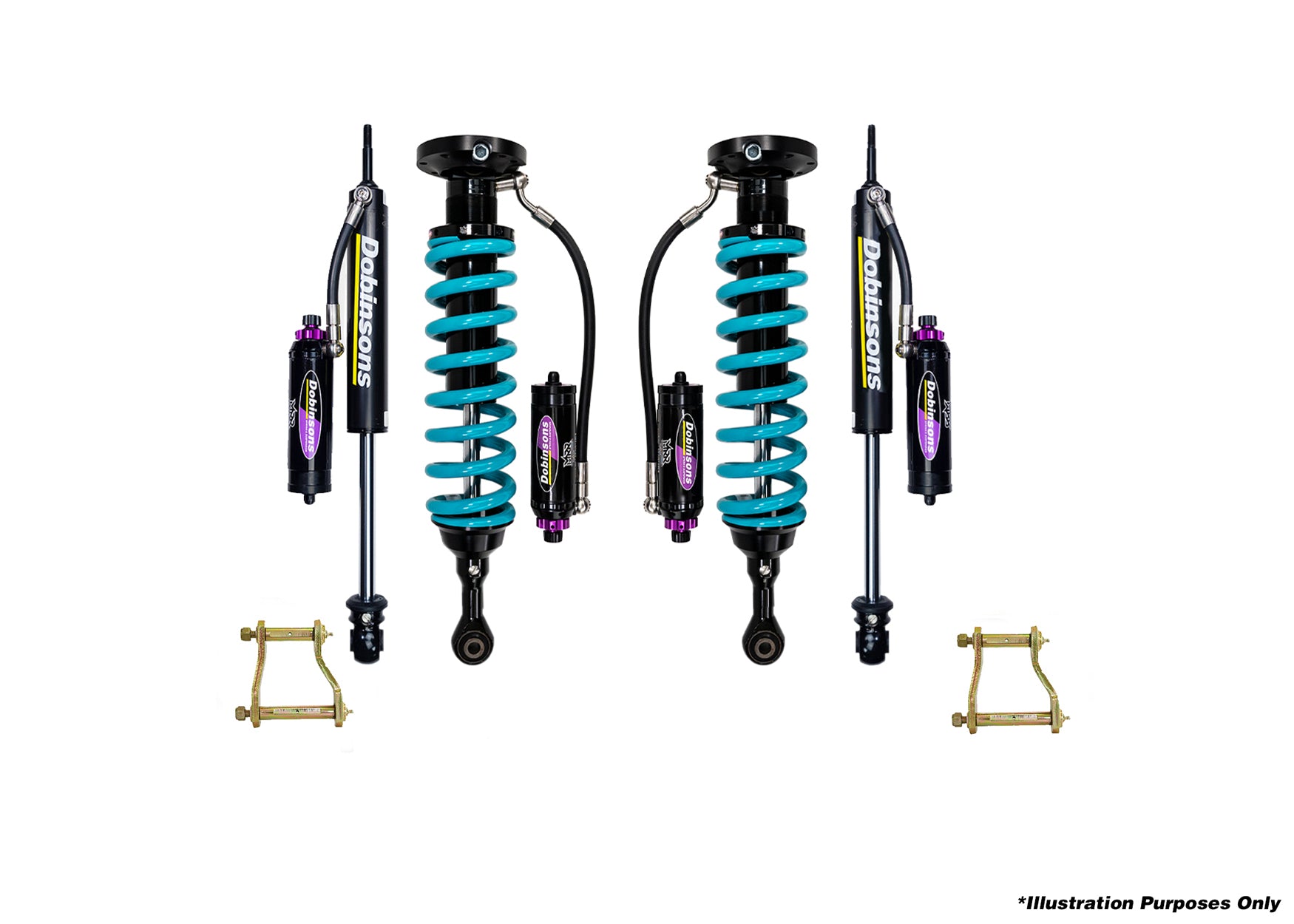 Dobinsons 1.5″ MRR 3-Way Adjustable Titan Swap Suspension Kit for Nissan X-Terra 2005-on With Extended Rear Shackles