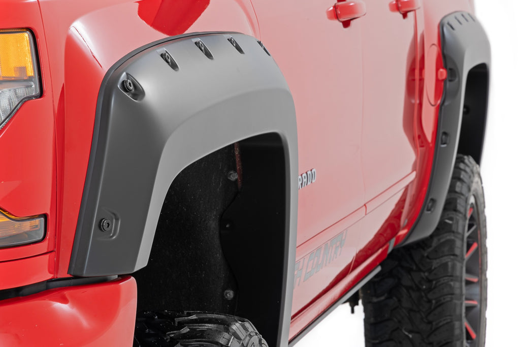 Pocket Fender Flares | 5'9" Bed | GB8 Mosaic Black | Chevy Silverado 1500 (14-18 & Classic)