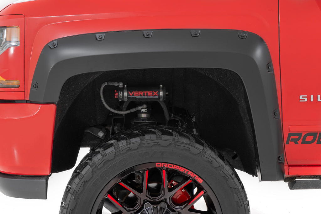 Pocket Fender Flares | 6'7" & 8' Bed | GPA Graphite | Chevy Silverado 1500 (14-18)/2500HD
