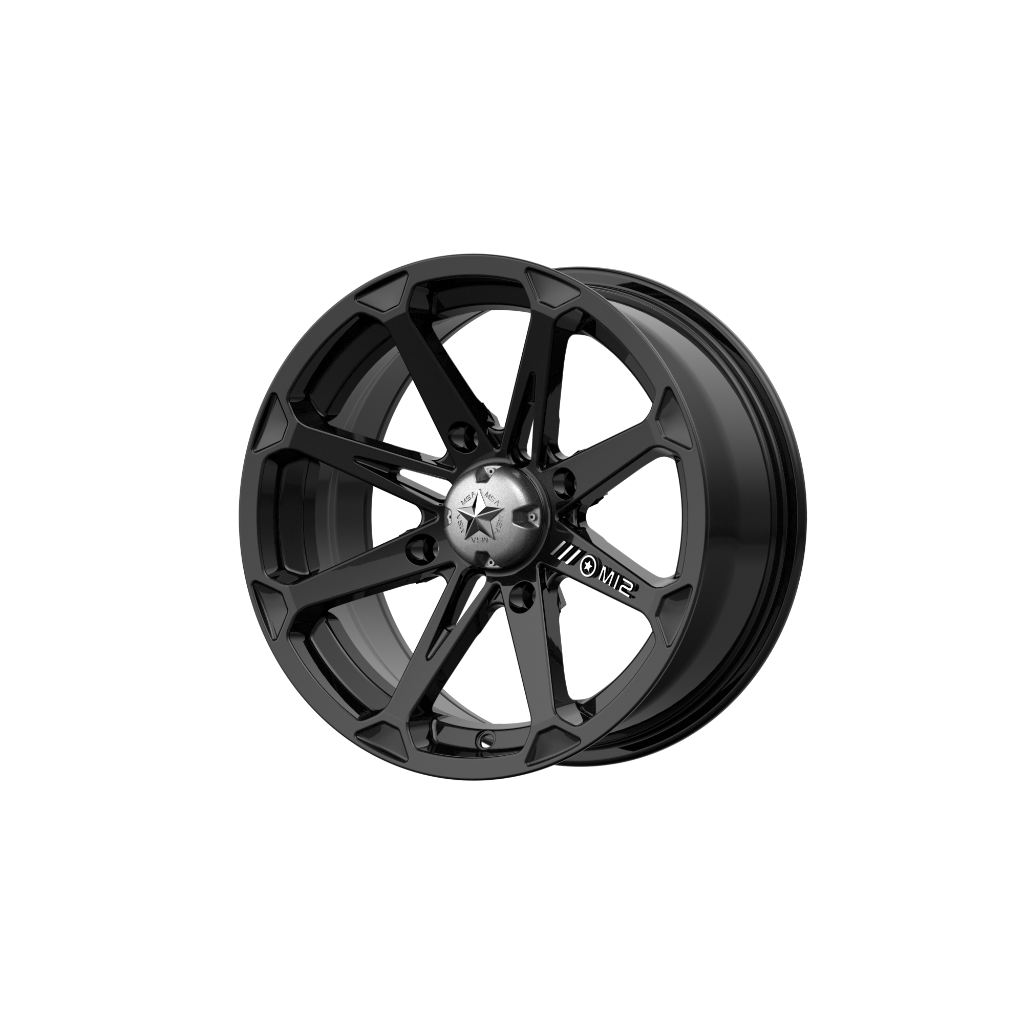 DIESEL UTV 18X7 4X156 GLOSS BLACK 10MM | MSA Offroad Wheels