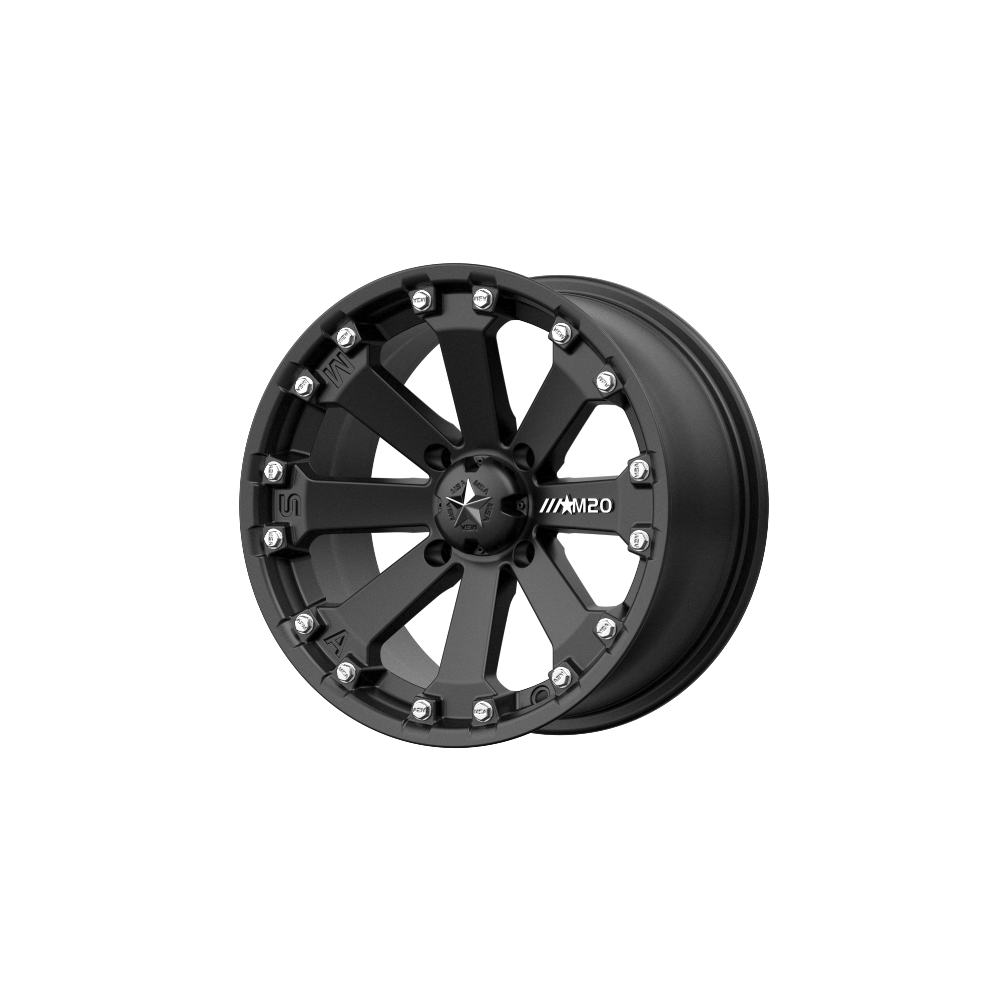 KORE UTV 14X7 4X110 MATTE BLACK 00MM | MSA Offroad Wheels