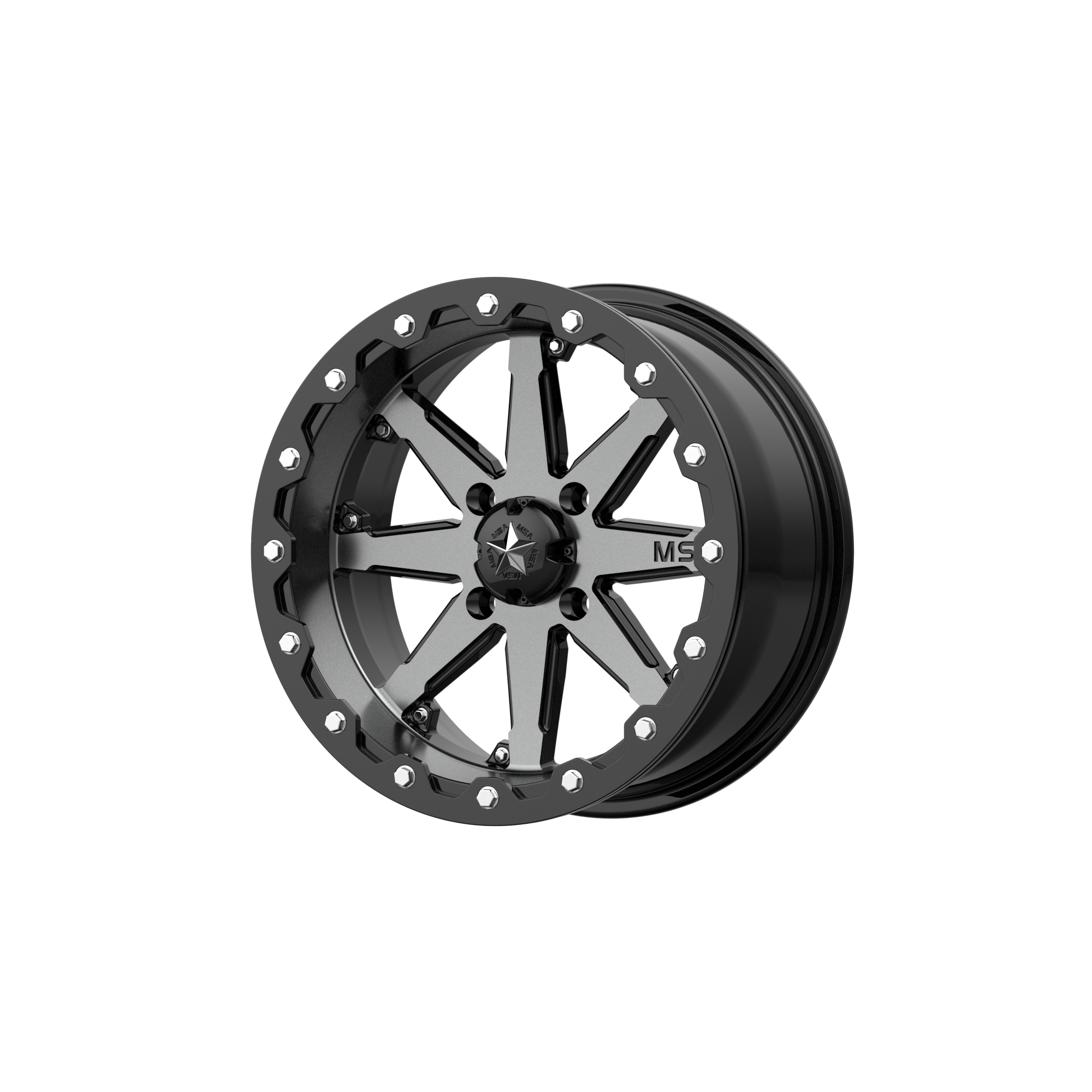 LOK UTV 14X10 4X110 CHARCOAL TINT -10MM | MSA Offroad Wheels