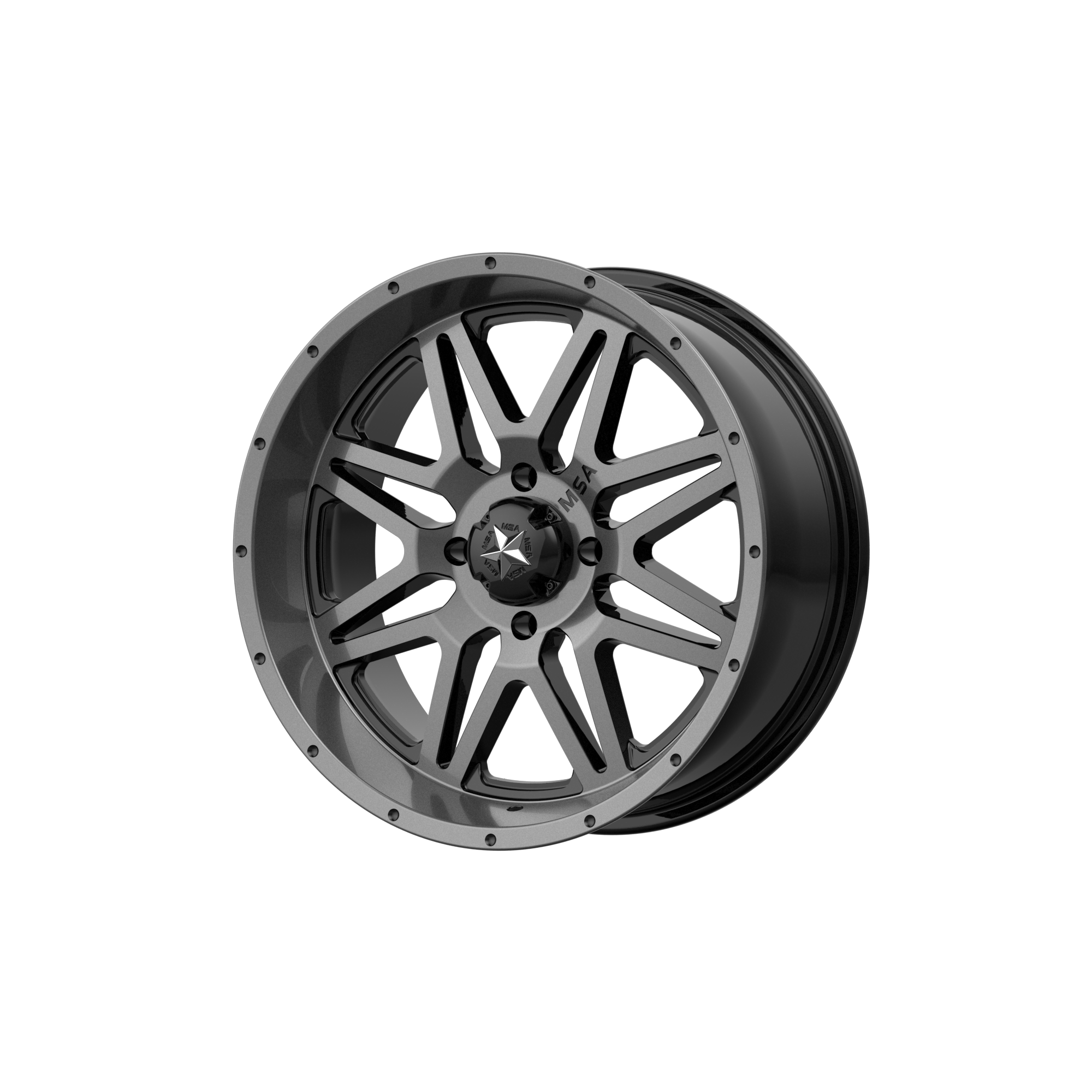 VIBE UTV 14X7 4X137 DARK TINT 00MM | MSA Offroad Wheels