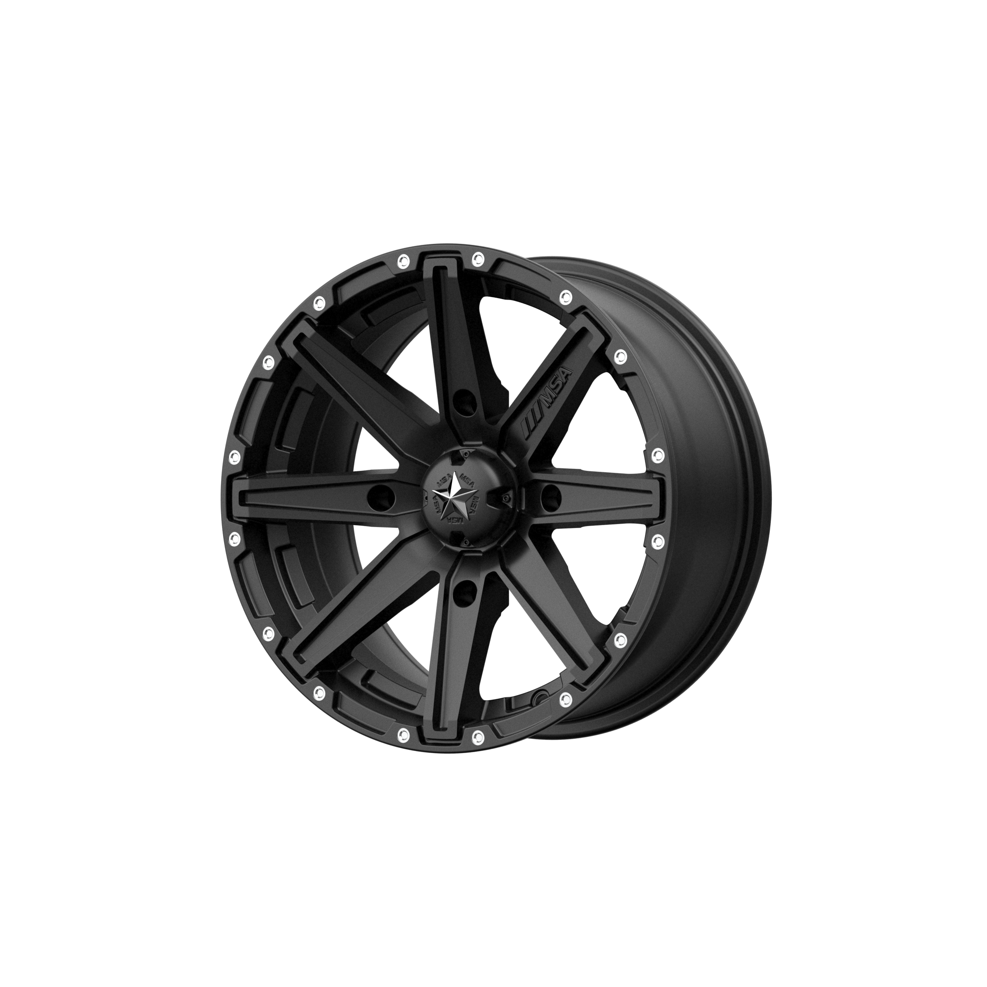 CLUTCH UTV 16X7 4X137 S-BLK 10MM | MSA Offroad Wheels