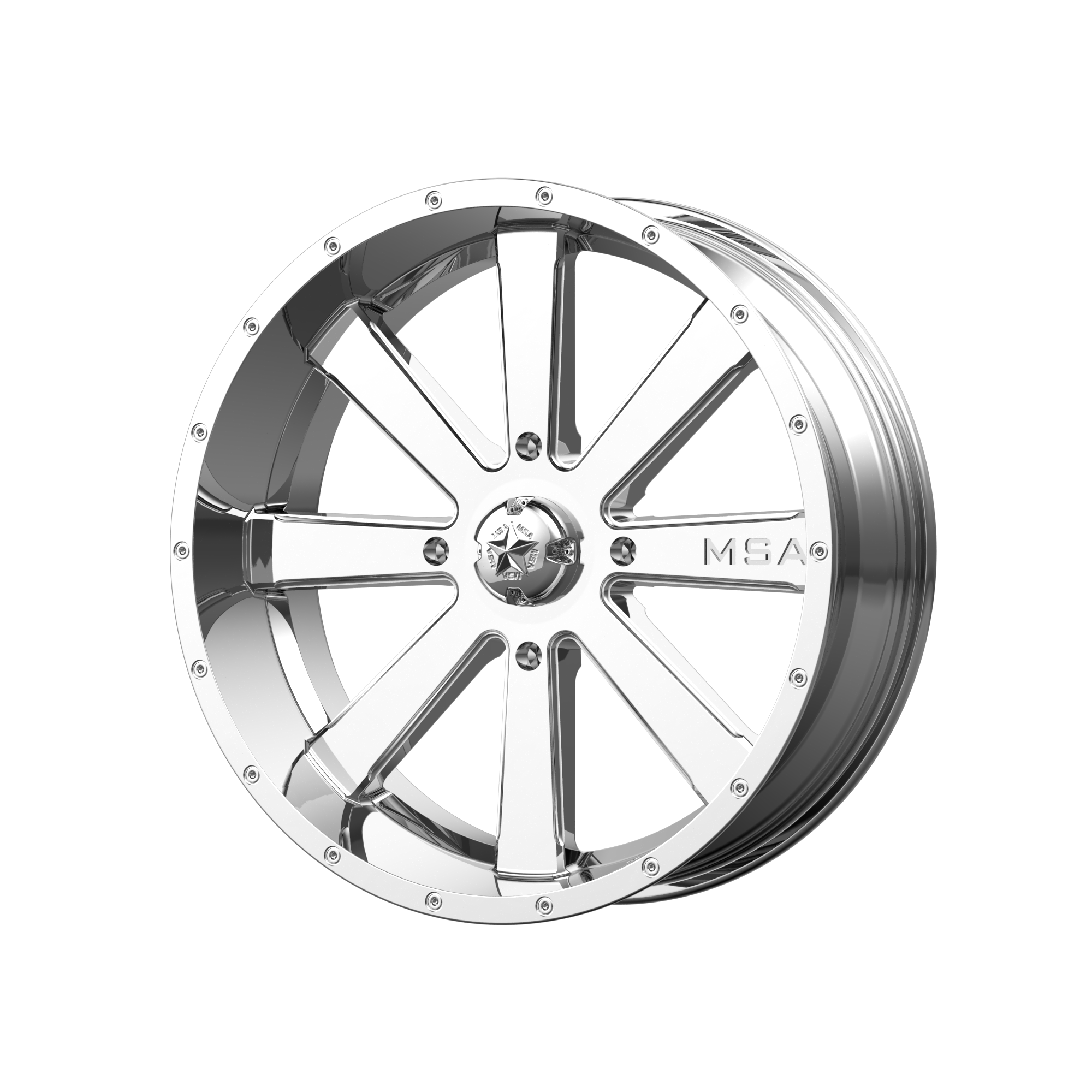 FLASH UTV 22X7 4X137 CHROME 00MM | MSA Offroad Wheels