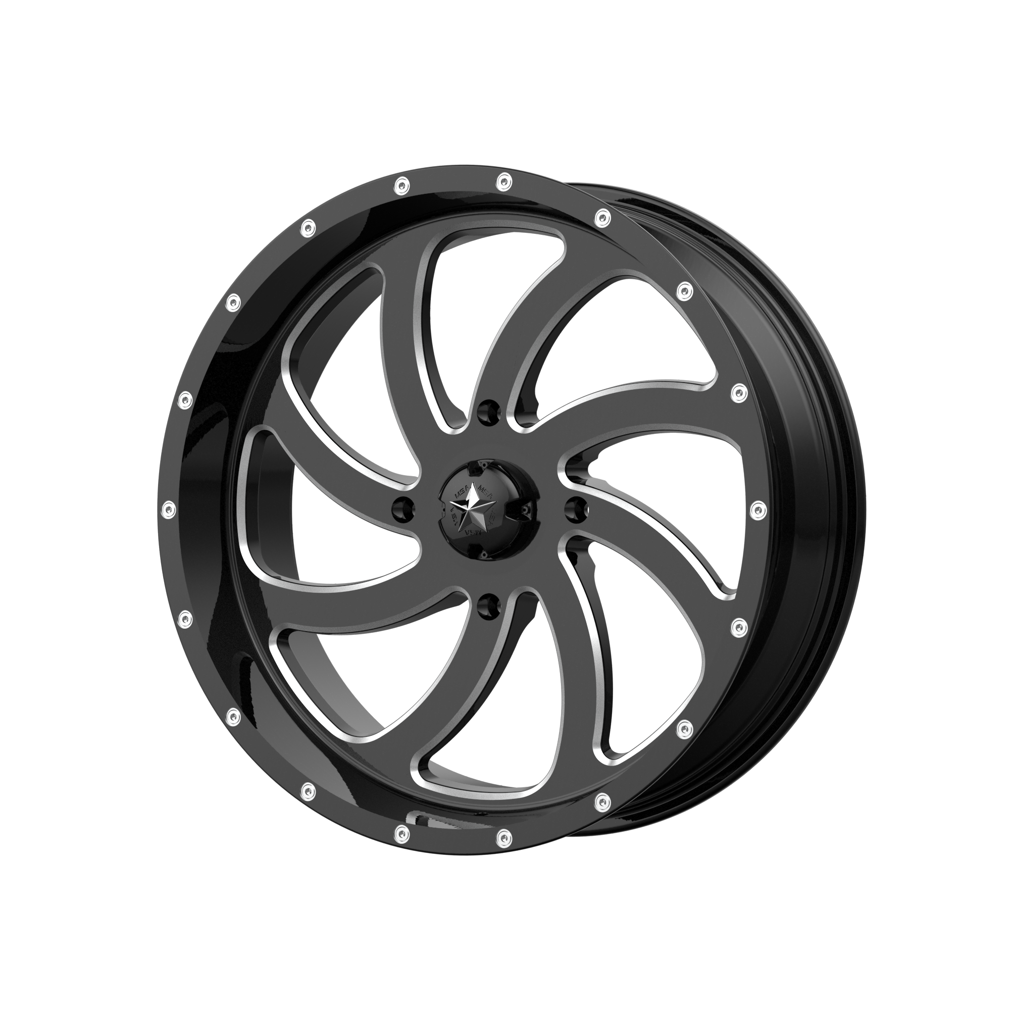 SWITCH UTV 18X7 4X156 G-BLK MILL 00MM | MSA Offroad Wheels