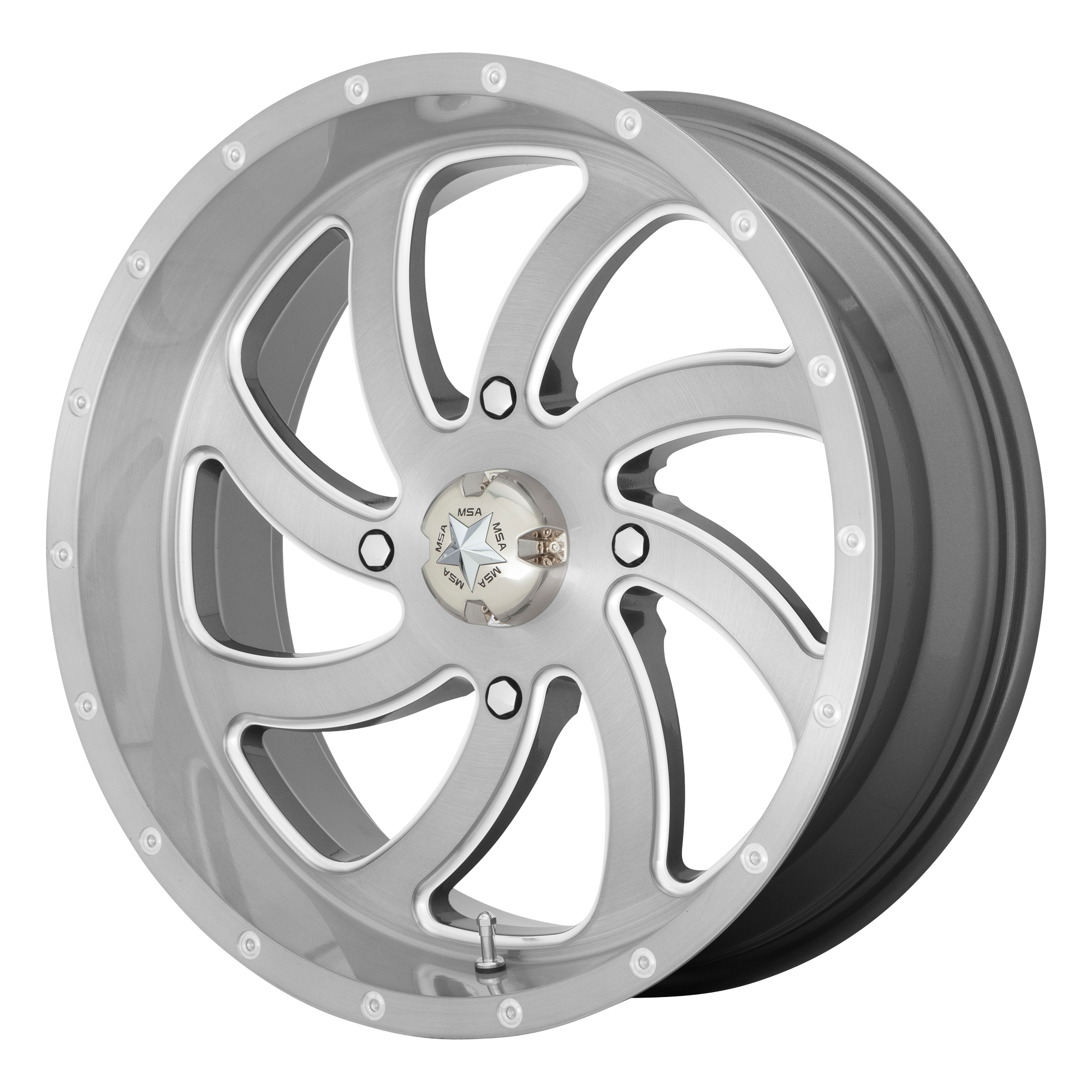 SWITCH UTV 20X7 4X137 BRSH-TITNM 00MM | MSA Offroad Wheels
