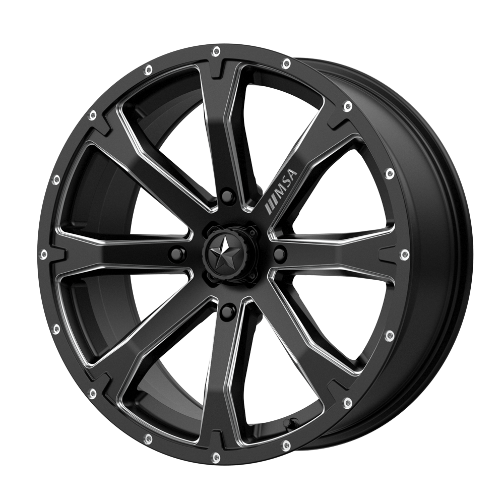 BOUNTY UTV 15X7 4X137 S-BLK MILL 10MM | MSA Offroad Wheels