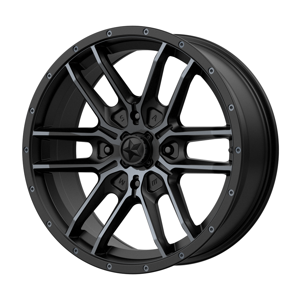 FANG UTV 15X7 4X137 S-BLK TTCC 10MM | MSA Offroad Wheels