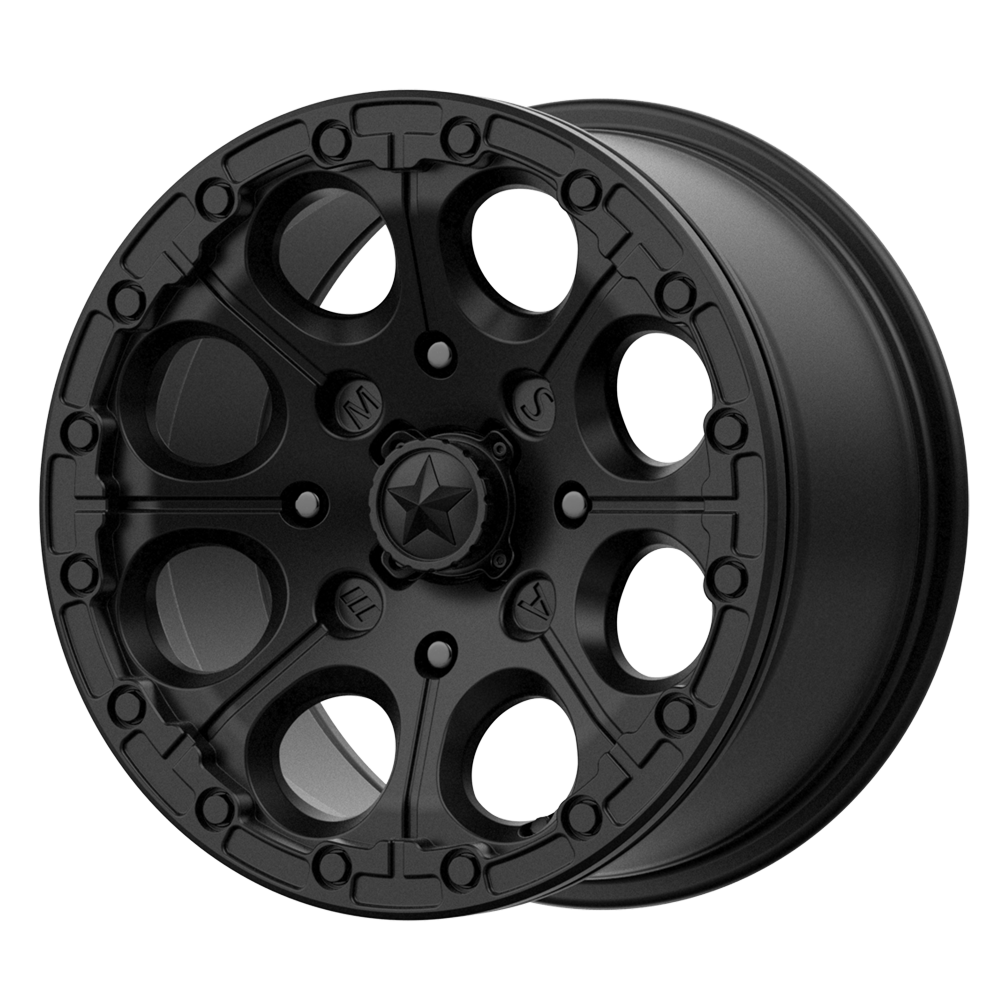 CANNON UTV BL 15X7 4X110 S-BLK 25MM | MSA Offroad Wheels