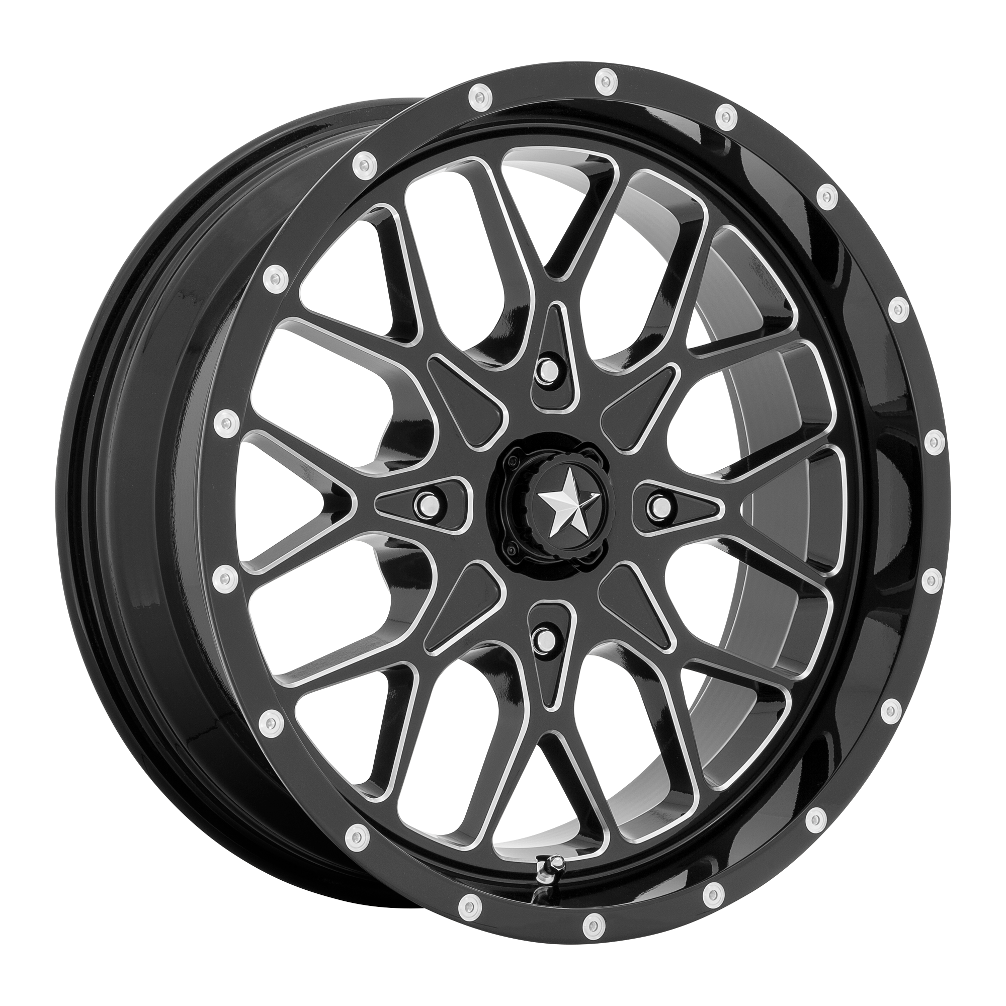 PORTAL UTV 14X7 4X156 115 G-BLK-MILL +10 | MSA Offroad Wheels