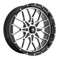 PORTAL UTV 18X7 4X110 86 G-BLK-MACH +0 | MSA Offroad Wheels