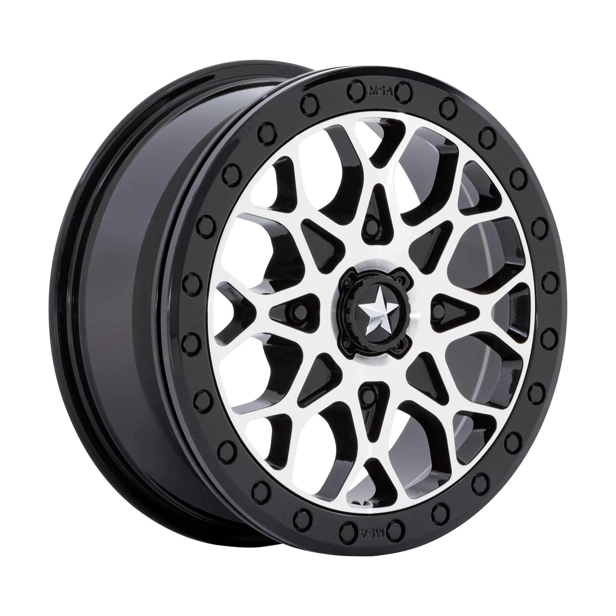 PORTAL UTV BL 15X6 4X110 G-BLK MACH +38 | MSA Offroad Wheels