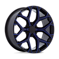 PR176 20X9 6X5.5 78 G-BLK BLUE-MILL +24 | Performance Replicas