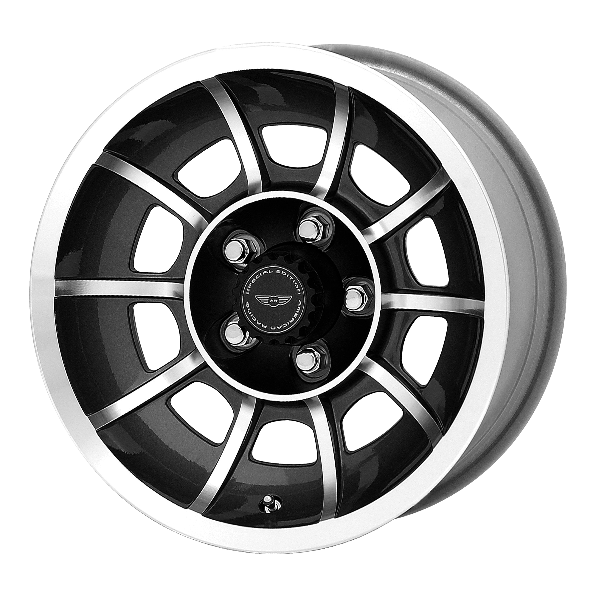 VN47 15X8.5 5X4.5 BLK/MCH 5.0BS | American Racing Vintage