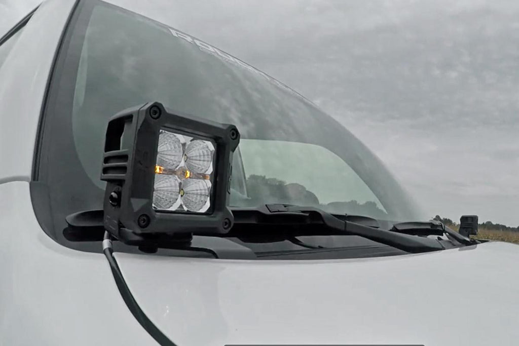 LED Light Kit | Ditch Mount | 2" Black Pair | Amber DRL | Toyota 4Runner (10-24)