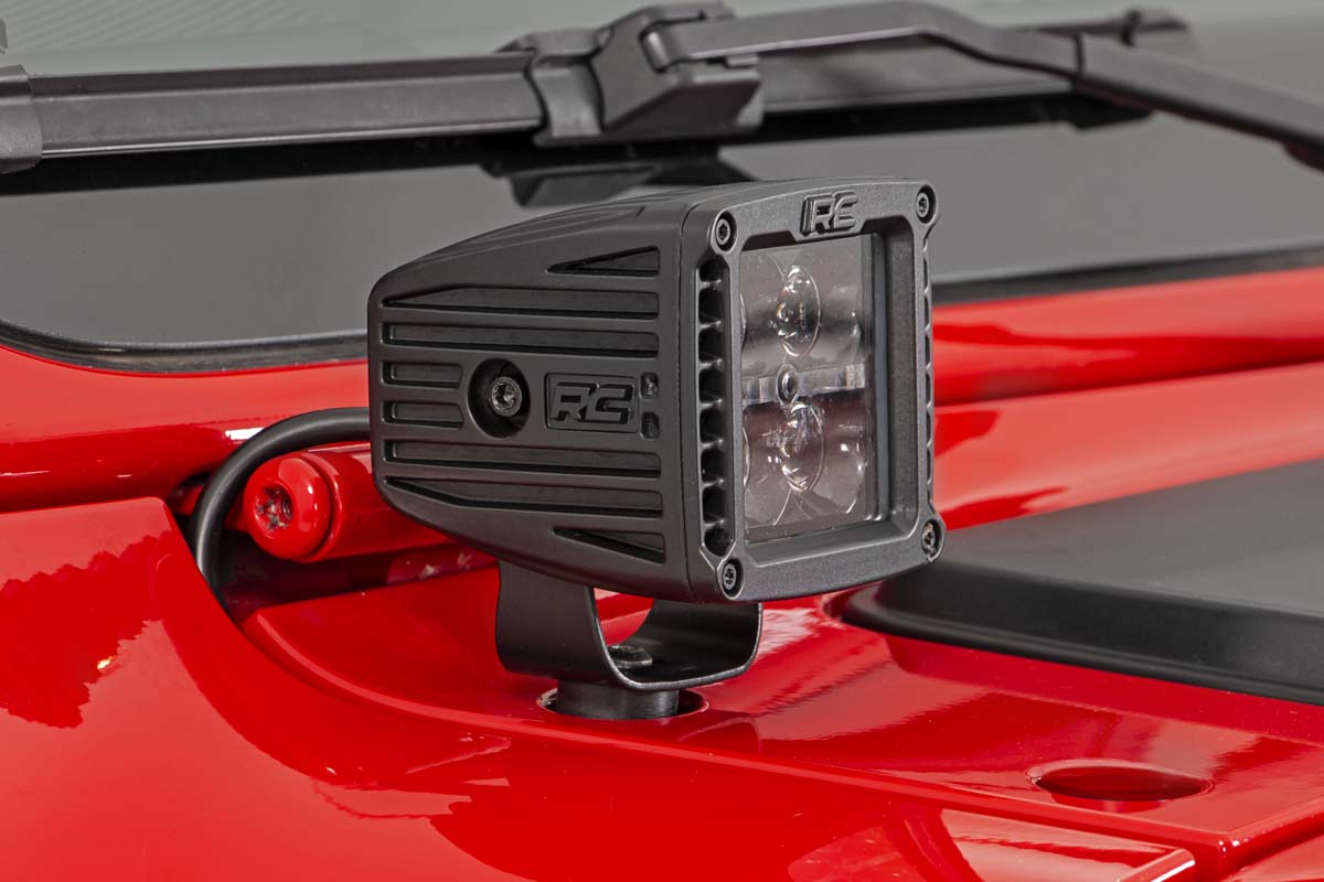 LED Light Kit | Cowl Mount | 2" Black Pair | Amber DRL | Jeep Gladiator JT/Wrangler JL (18-26)