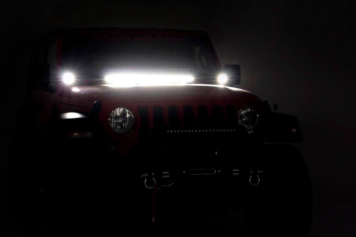 LED Light Kit | Hinge Mount | 2" Black Pair | Jeep Gladiator JT/Wrangler JL (18-26)
