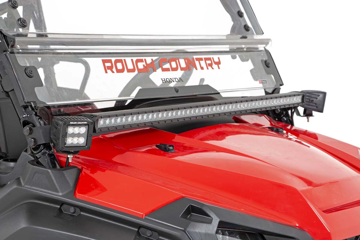 LED Light Kit | Cage Mount | 2" Black Pair | White DRL | Honda Pioneer 1000/Pioneer 1000-6