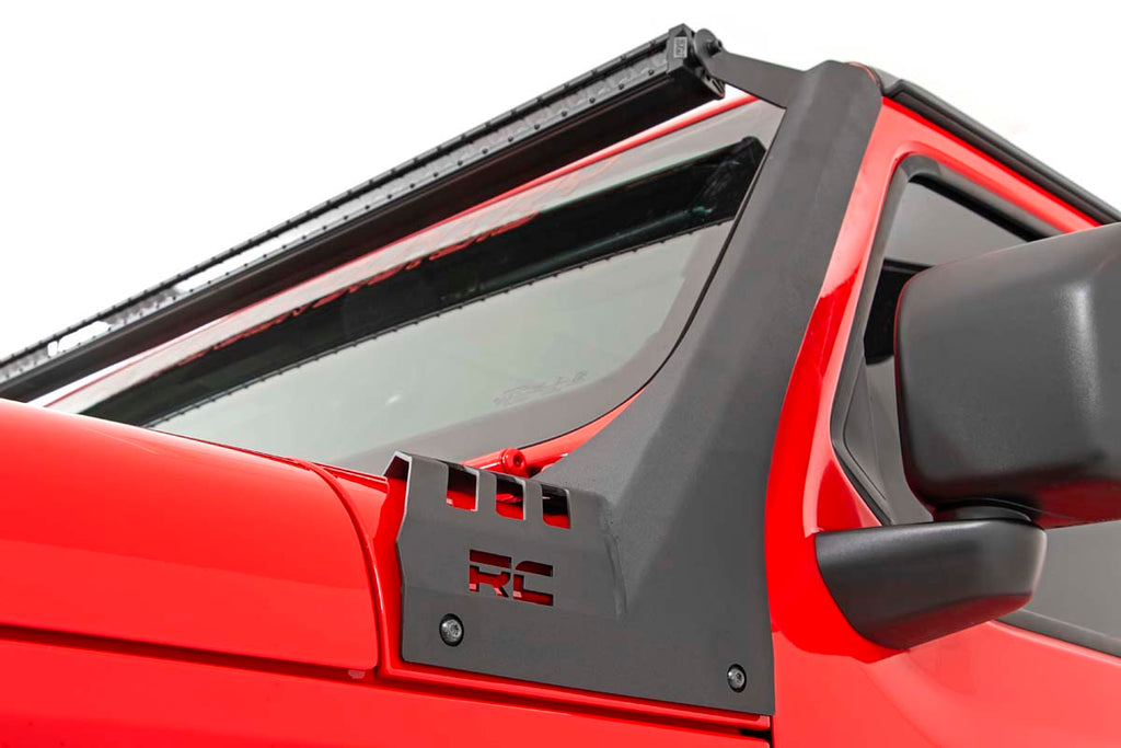 LED Light Kit | Windshield | 50" BLK Dual Row | Amber DRL | Jeep Gladiator JT/Wrangler JL (18-26)