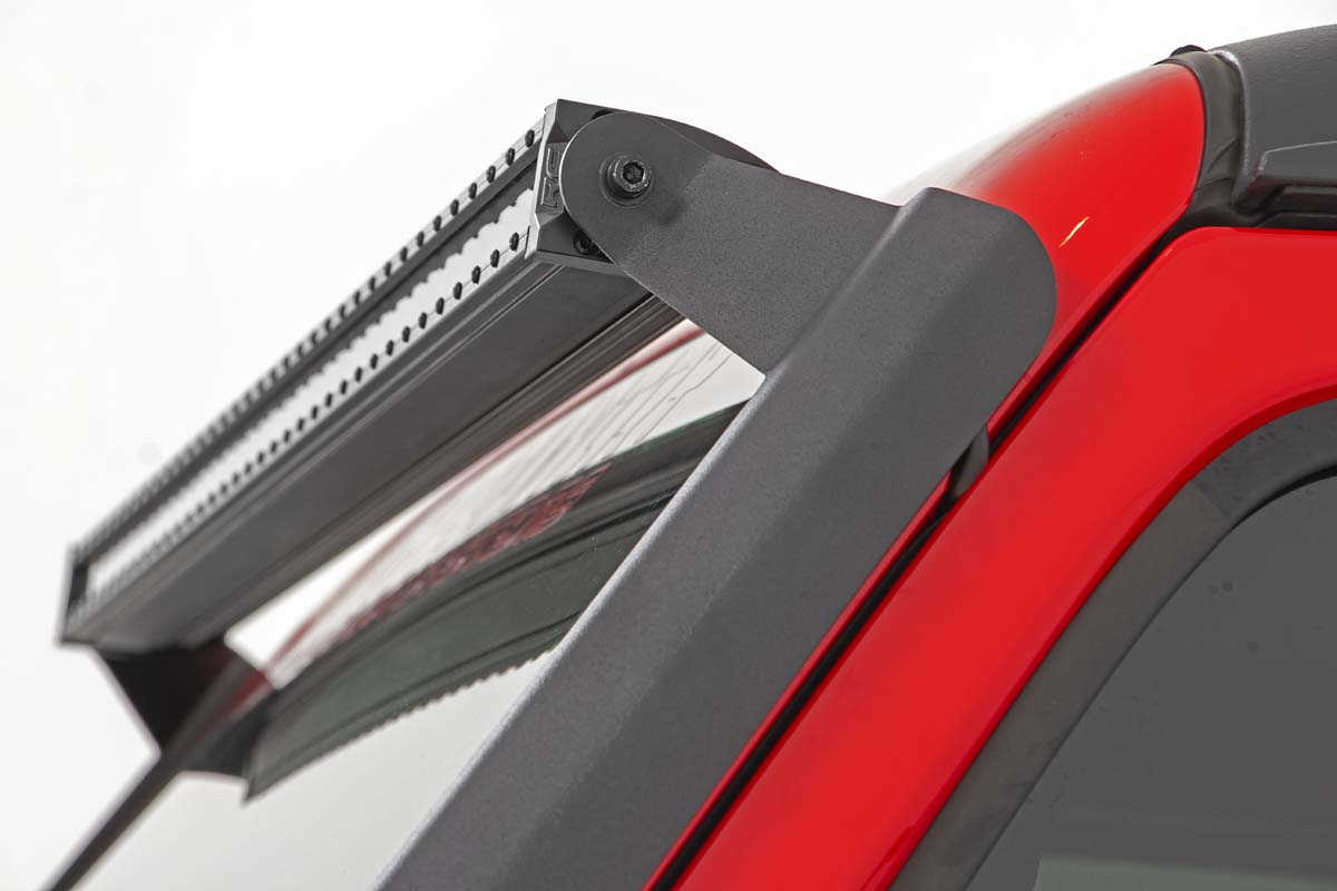 LED Light Kit | Windshield | 50" BLK Dual Row | WHT DRL | Jeep Gladiator JT/Wrangler JL (18-26)