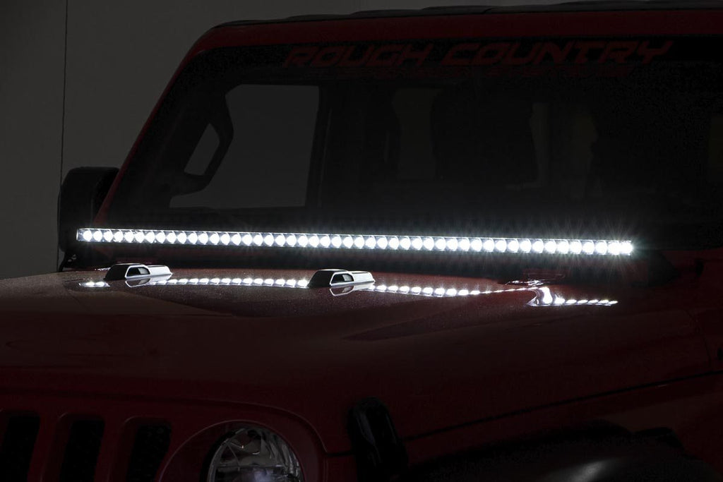 LED Light Kit | Cowl Mount | 50" Spectrum Single Row | Jeep Gladiator JT/Wrangler JL (18-26)